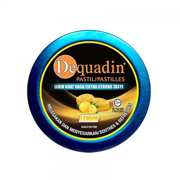 Dequadin Pastilles Extra Strong Lemon 46G