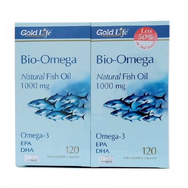 Gold Life Bio Omega Natural Fish Oil 1000mg 120s x2