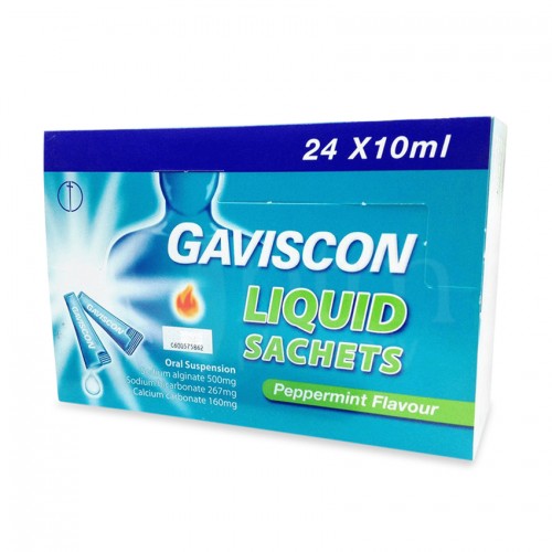 Gaviscon Liquid Peppermint sachets 10ml 24s