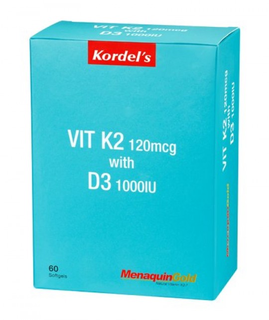 Kordels Vitamin K2 120Mcg With D3 1000Iu 60S - Nett
