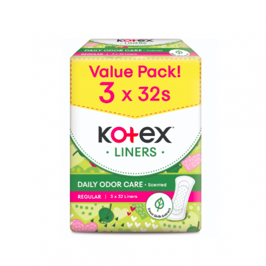 Kotex Fresh P/Liners Reg Scented Daun Sirih Scented 32S X3