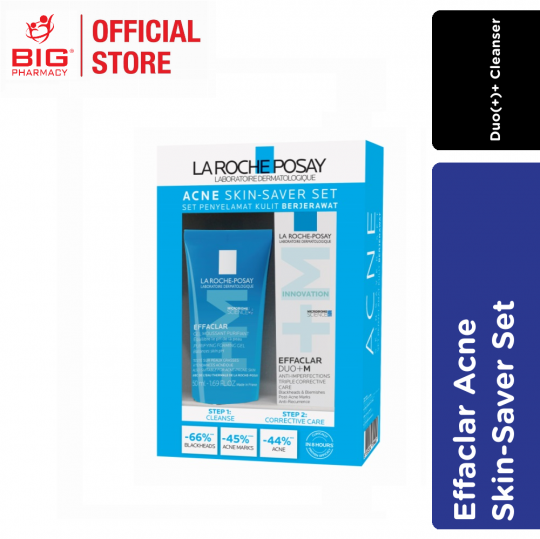 La Roche Posay Effaclar Acne Skin-Saver Set (Duo(+) 15ml + Cleanser 50ml)
