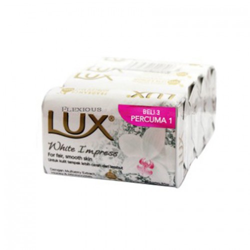 Lux Bar Soap White Impress 4X80g (B3F1)