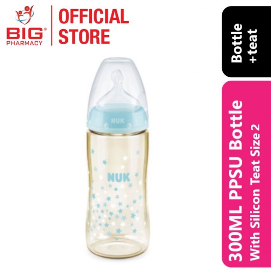NUK Premium Choice 300ml PPSU Bottle With Silicone Teat Size 2 (Medium)