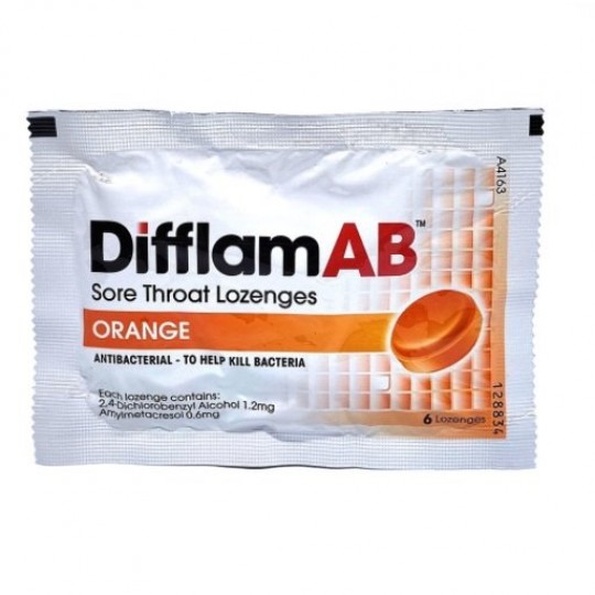 Difflam Ab Sore Throat Lozenges Orange 6S