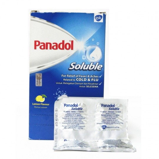 Panadol Soluble Lemon 500mg 4sx30 (bx)