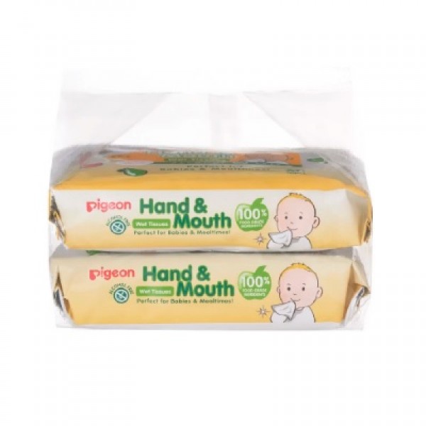 Pigeon Hand & Mouth Baby Wipes 60'S X 2 (26355)