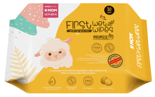 K-Mom First Wet Wipes Promise 30S (Sheep)
