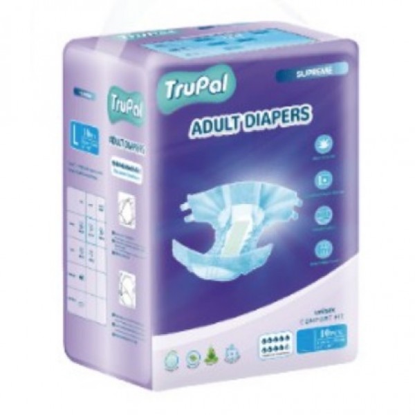 TRUPAL ADULT DIAPERS SUPREME M 10S