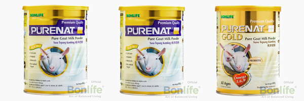 Greenfood Bonlife Purenat Premium Goat Milk Pwd 800g X 2 +  Gold 400g