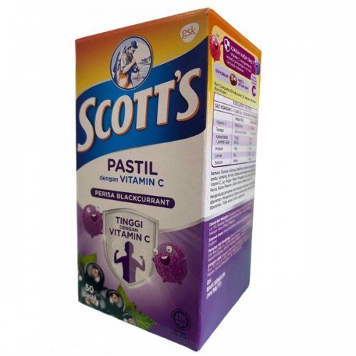 Scotts Vitamin C Pastilles Blackcurrant 30g 12X15s