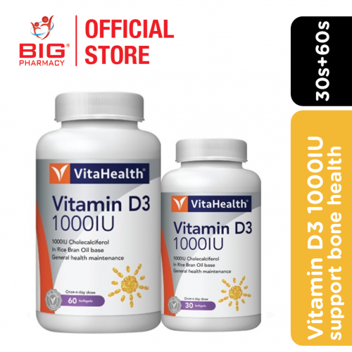 Vitahealth Vitamin D3 1000Iu 60s+30s