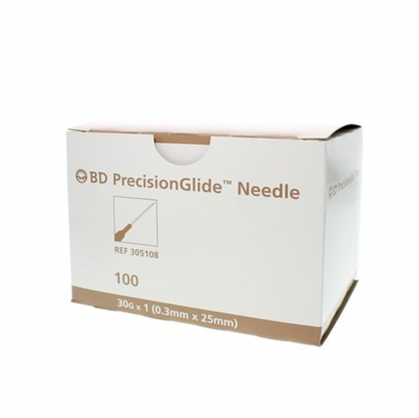 BD Precisionglide Needle 30gx1In Ga (305108) 100s