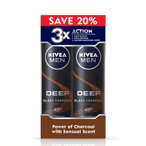Nivea (M) Spray Deep Espresso 2X150ml