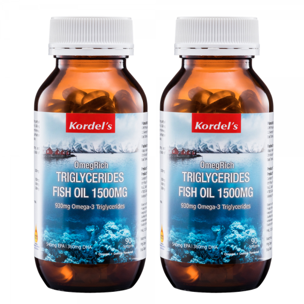 Kordels OmegRich Triglycerides Fish Oil 1500mg 90s x2 - Nett