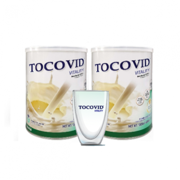 Tocovid Vitality 850g x 2 Free Borosilicate Glass
