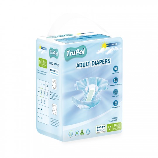 TRUPAL ADULT DIAPERS VALUE M 10S