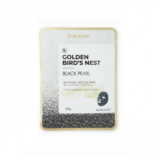 Chriszen Golden Bird's Nest & Black Pearl Whitening Ampoule Mask 1's