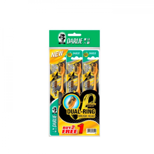 Darlie Toothbrush Charcoal Gold T37 (Soft) 3s (B2F1)