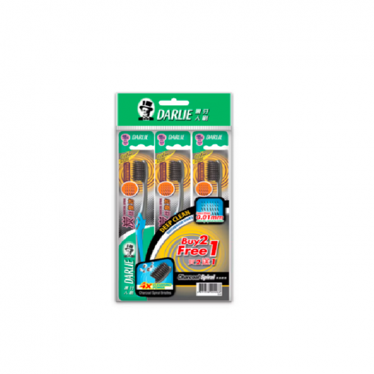 DARLIE T/BRUSH DEEP CLEAN CHARCOAL SPIRAL VALUE PACK 3S
