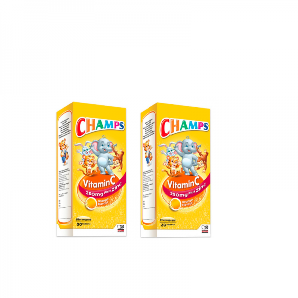 Champs Effervescent Vitamin C Plus Zinc 30s Twinpack