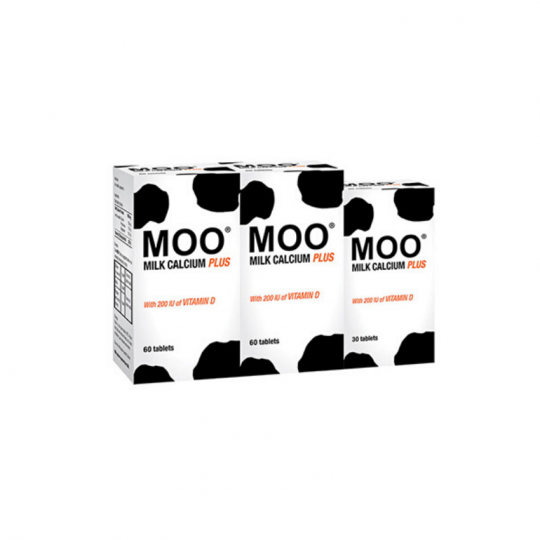 Moo Milk Calcium Plus With Vit D 2X60s+30s