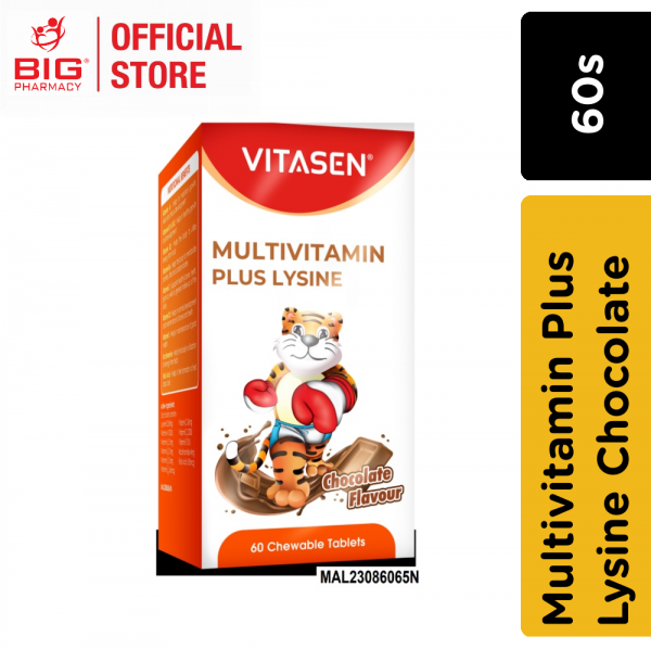 Vitasen Multivitamin Plus Lysine Chocolate 60s