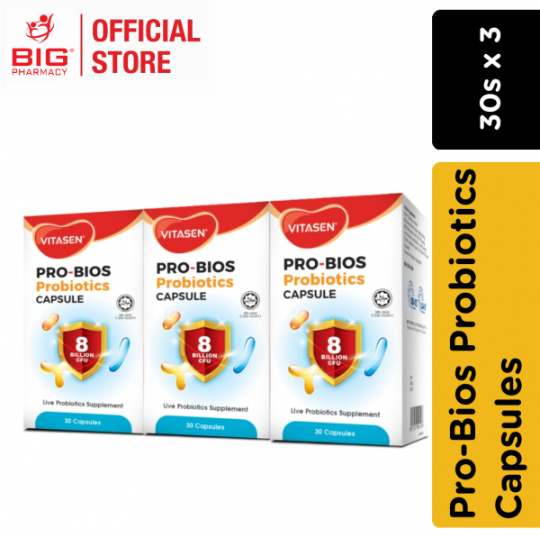 Vitasen Pro-Bios Probiotics Capsules 30S X3