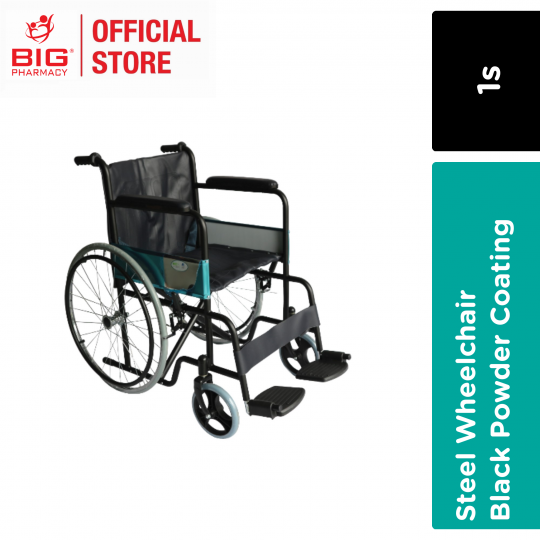 Greencity Black Powder Coating Standard Wheelchair (Wc020P)