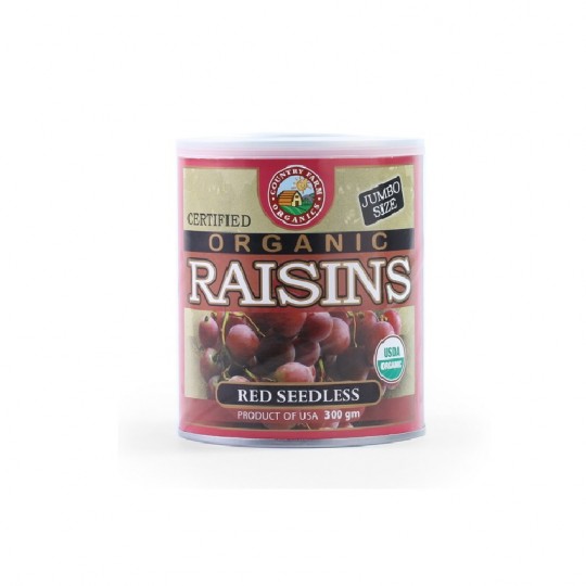 Country Farm Organic Raisins Red Seedless 300g