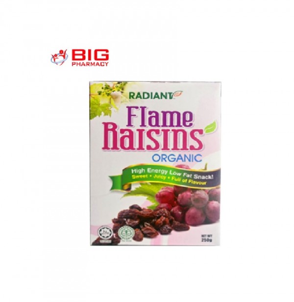 Radiant Code Organic Flame Raisins 250g