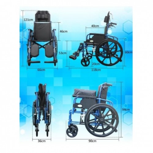 Green City (WC954-CANVAS) Aluminium Reclining Wheelchair?