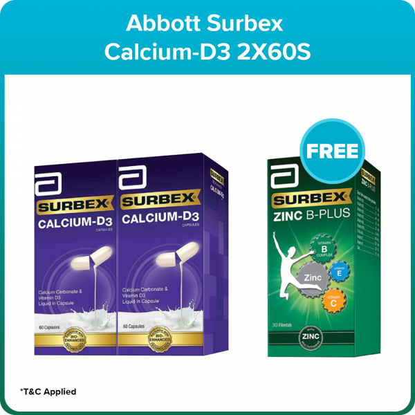 ABBOTT SURBEX CALCIUM-D3 2X60S