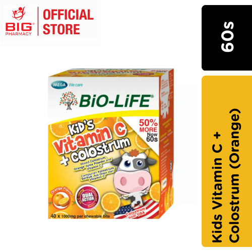 Biolife Kids Vitamin C + Colostrum (Orange) 60s