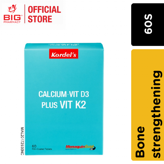 Kordels Calcium +Vit D3 Plus Vit K2 60S - Nett