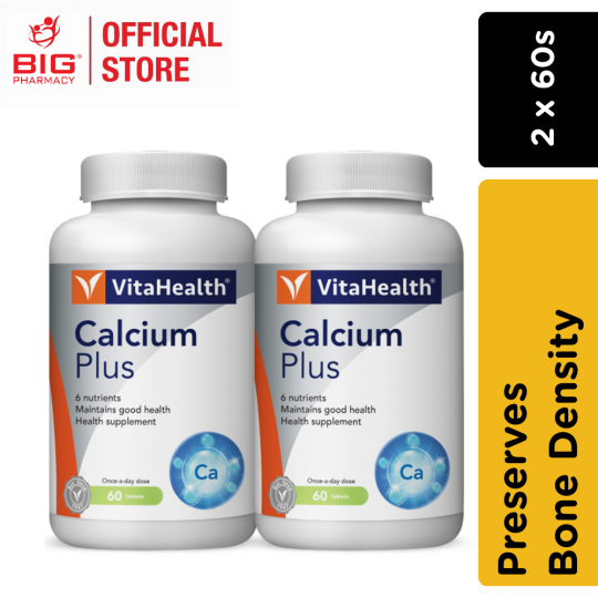 Vitahealth Calcium Plus Tablet 2X60s