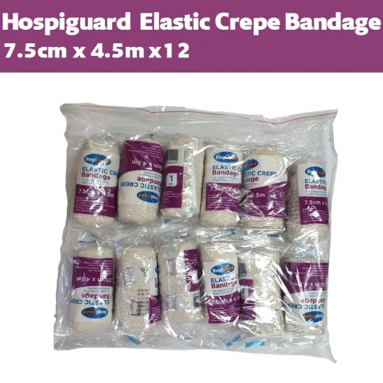 Hospiguard Elastic Crepe Bandage 7.5Cm X 4.5M 12s