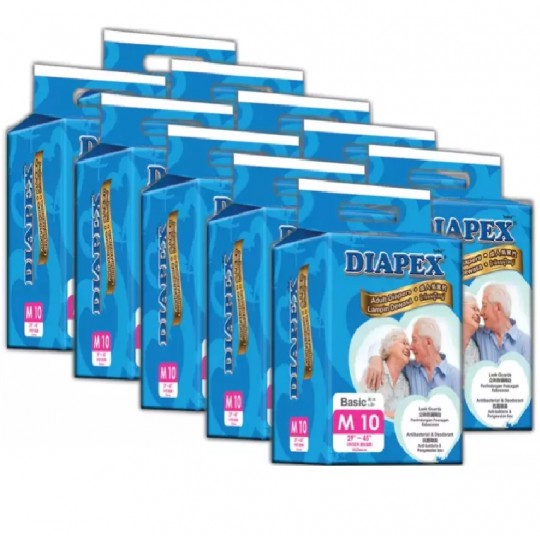 Diapex Basic Adult Diaper M 10s X 10