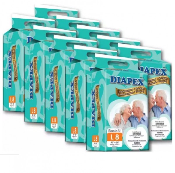 Diapex Basic Adult Diaper L 8S X 10