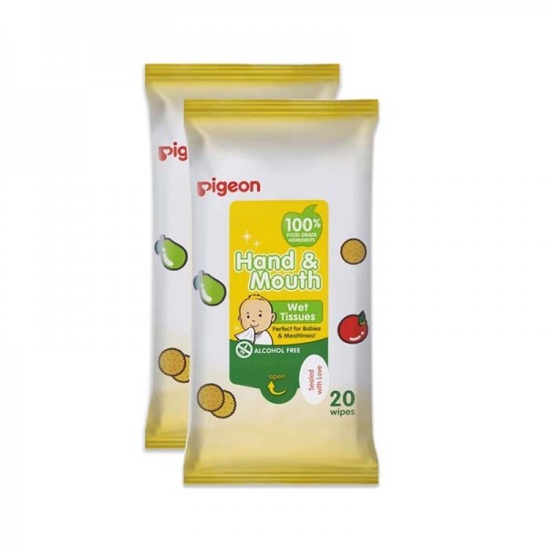 Pigeon Hand & Mouth Baby Wipes 20'S X 2 (26354)