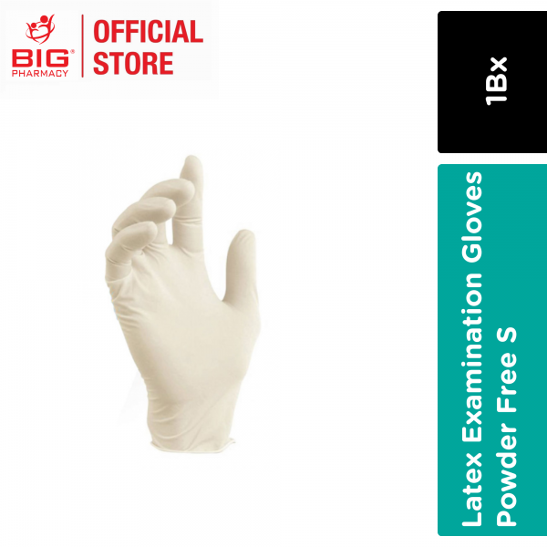 SPC Latex Examination Gloves Powder Free S (1Bx)