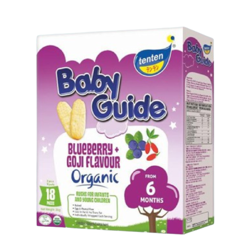 Tenten Baby Guide Organic Rice Rusks 36G-Blueberry & Goji