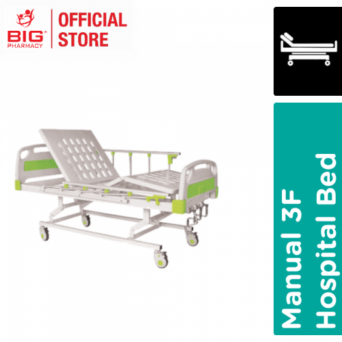 Gc (B3000) Double Fold Three Functions W/Hi Lo Manual Hospital Bed