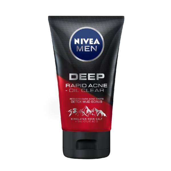 Nivea (M) Deep Rapid Acne Oil Clear Detox Mud Scrub 100g
