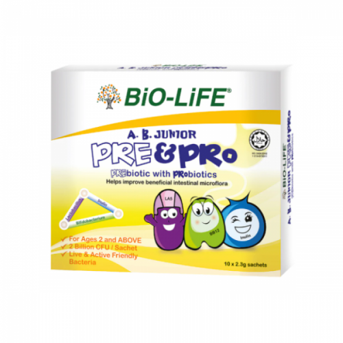 Biolife Ab Junior Pre&Pro sachets 10s (Free Gift)
