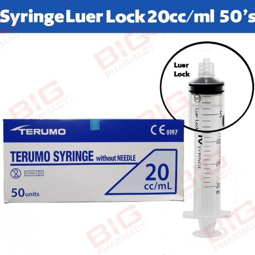 Terumo Syringe Luer Lock Tip (20cc/ml x 1's)