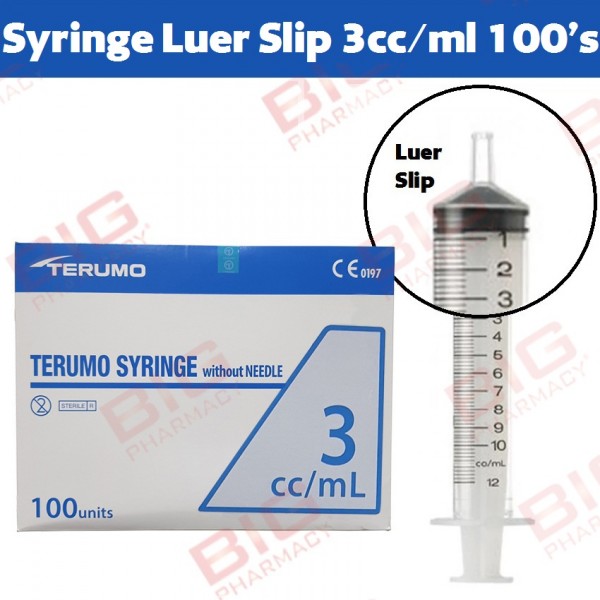 Terumo Ss+03S Syringe 3ml Luer Slip 100S