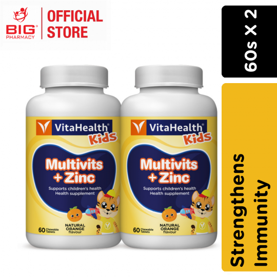 Vitahealth Kids Multi+Zinc Orange 2X60s