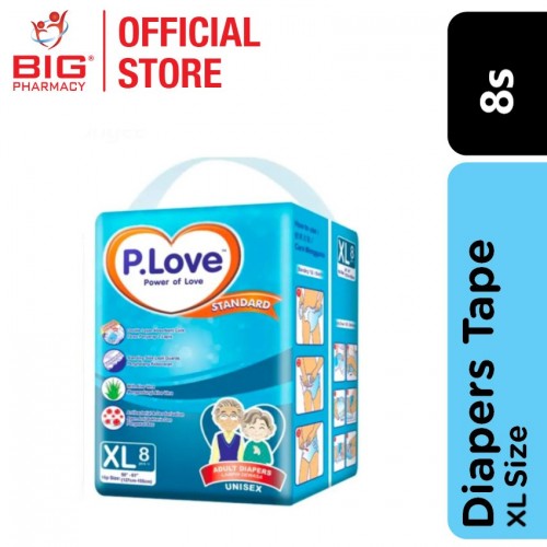 P.Love Standard Pack Adult Diapers XL 8s