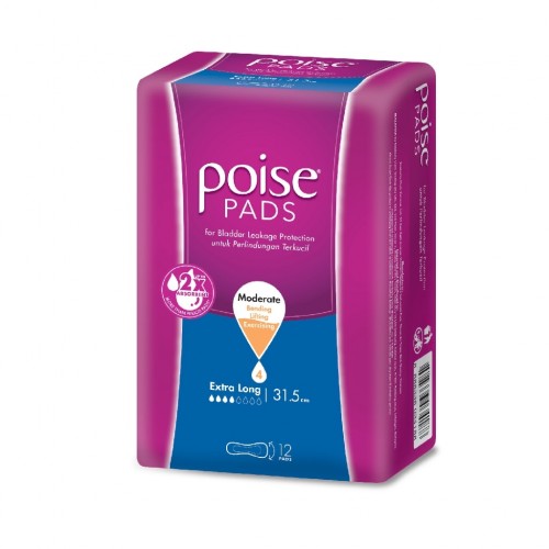 Poise Pads Extra Long 31.5 cm 16s/12s